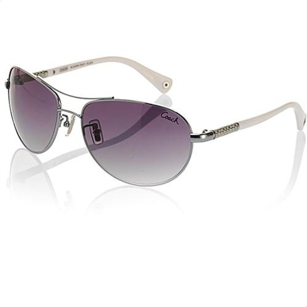 COACH Allegra Aviator Sunglasses White
